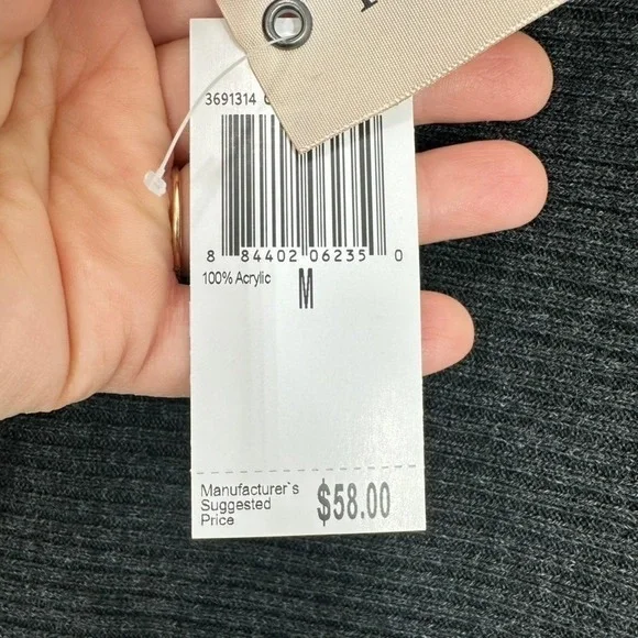 Philosophy Republic Clothing Charcoal Heather Gray Knit Sweater Women's Pullover - Picture 7 of 10